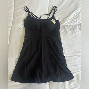 New Aerie Sz Large Black Romper Dress